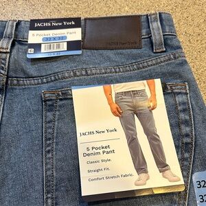 JACHS New York Classic Straight Fit Denim Jeans